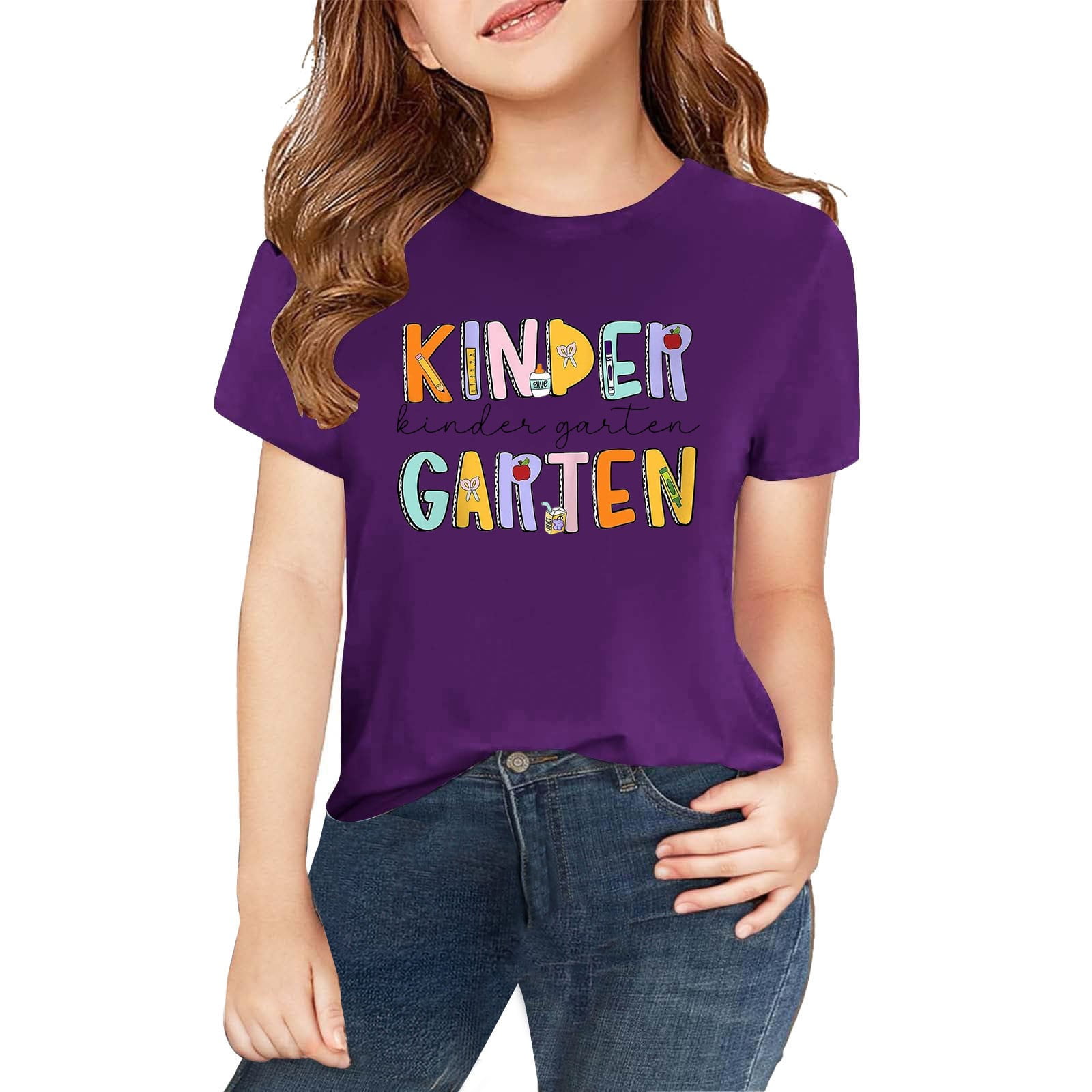 KAUOD Kindergarten Shirts for Kids Girls Boys First Day of School T KAUOD Kindergarten Shirts for Kids Girls Boys First Day of School T