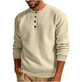 thumbnail image 1 of KAUOD Men Pullover Sweater, Men's Quarter Sweatshirt Casual Long Sleeve Waffle Quilted Stand Collar Outdoor Pullover Sweatshirts, 1 of 8