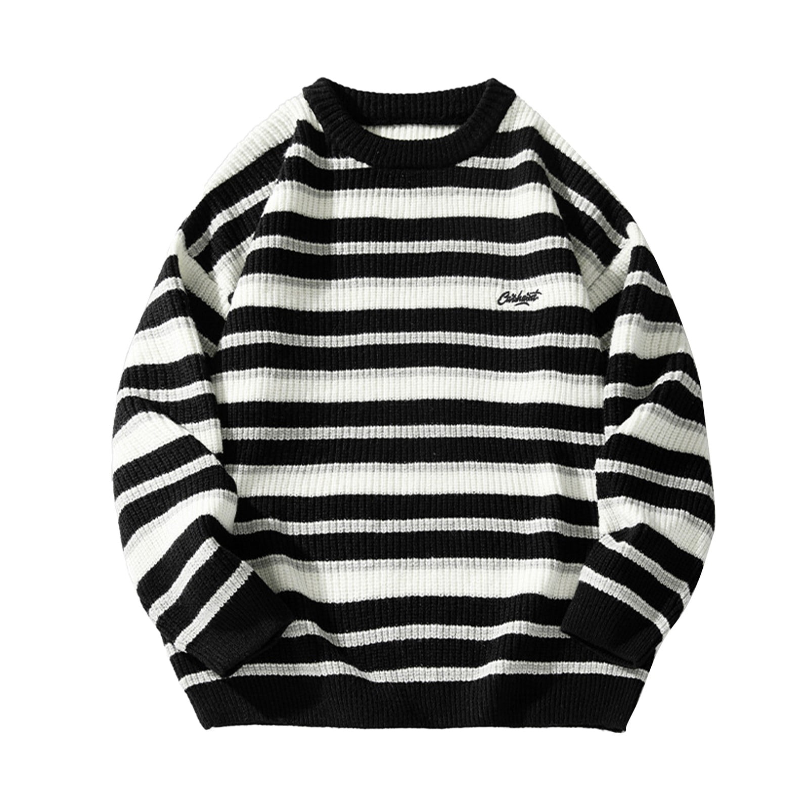 Jsaierl Men's Vintage Sweaters, Oversized Striped Aztec