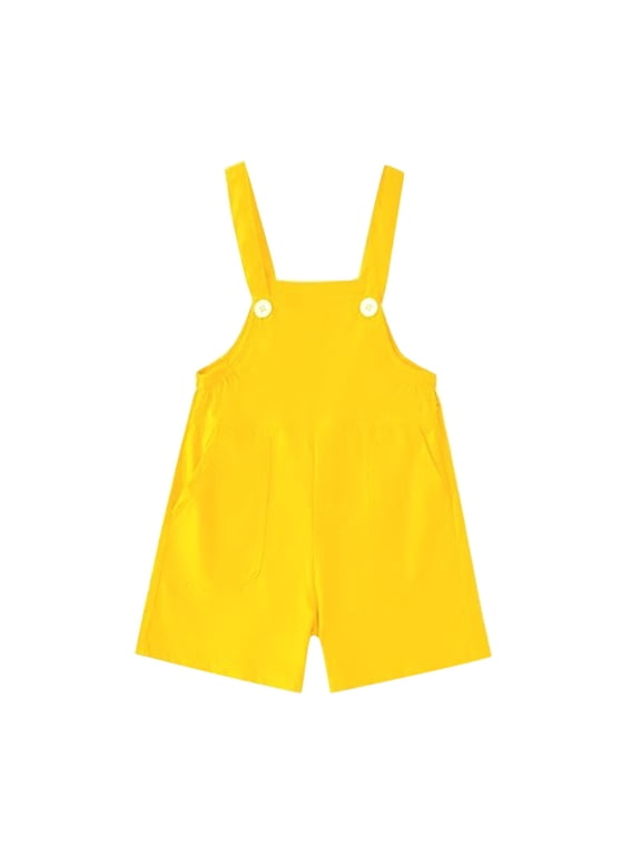Overalls Shorts for Girls Wide Leg Preppy Loose Shortall Bib Pants Summer Casual Short Jumpsuit with Pocket