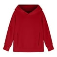 thumbnail image 1 of KAUOD Soft Cotton Hoodies for Teen Girls Plain Loose Pullover Hoodie Sweatshirts Clothes with Pockets Casual Cute Tops, 1 of 9