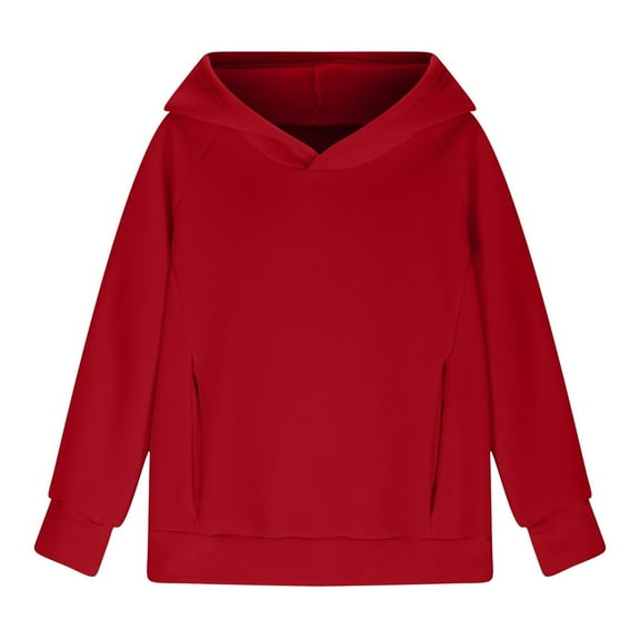 KAUOD Soft Cotton Hoodies for Teen Girls Plain Loose Pullover Hoodie Sweatshirts Clothes with Pockets Casual Cute Tops