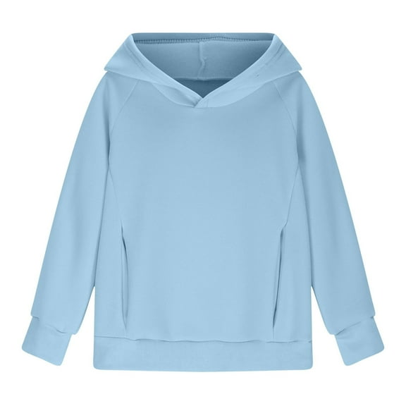 KAUOD Soft Cotton Hoodies for Teen Girls Plain Loose Pullover Hoodie Sweatshirts Clothes with Pockets Casual Cute Tops