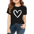 thumbnail image 1 of KAUOD Soft T Shirts for Girls 2025 Summer Short Sleeve Shirts Tops Crew Neck Comfy Preppy Girls Blouse Tees Cute Clothes, 1 of 8