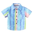 thumbnail image 1 of KAUOD Summer Hawaiian Shirt for Toddler Boys Short Sleeve Button Down Casual Tropical Shirts Kids Collared Aloha Holiday Tops, 1 of 9