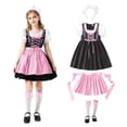 thumbnail image 1 of KAUOD Teen Girls 4pc Cute Dirndl Dress Outfits Oktoberfest Traditional Performance Midi Dresses with Hairband Skirts Socks, 1 of 4