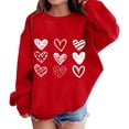 thumbnail image 1 of KAUOD Teen Girls Heart Print Sweatshirts Oversized Crew Neck Long Sleeve Cute Pullover Tops Clothes Kids Cotton Hoodies, 1 of 9