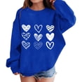 thumbnail image 1 of KAUOD Teen Girls Heart Print Sweatshirts Oversized Crew Neck Long Sleeve Cute Pullover Tops Clothes Kids Cotton Hoodies, 1 of 9