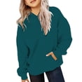 thumbnail image 1 of KAUOD Teen Girls Oversized Hoodies Cotton Trendy Pullover Sweatshirts Tops with Pockets Kids Plain Cute Hoodie Clothes, 1 of 5