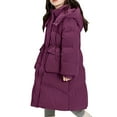 thumbnail image 1 of KAUOD Teen Girls Oversized Puffer Coats Winter Waterproof Long down Jackets Kids Padded Insulated Snap Button Hooded Outwear, 1 of 7