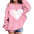 thumbnail image 1 of KAUOD Teen Girls Oversized Pullover Sweatshirts Cute Heart Graphic Crew Neck Sweatshirts Kids Cotton Loose Long Sleeve Sweater, 1 of 7