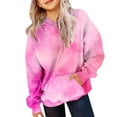 thumbnail image 1 of KAUOD Teen Girls Tie Dye Cute Hoodies Cotton Fleece Warm Pullover Sweatshirts Tween Kids Long Sleeve Hoodie with Pockets, 1 of 8