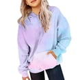 thumbnail image 1 of KAUOD Teen Girls Tie Dye Cute Hoodies Cotton Fleece Warm Pullover Sweatshirts Tween Kids Long Sleeve Hoodie with Pockets, 1 of 7