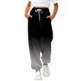 thumbnail image 1 of KAUOD Teen Kids Fleece Sweatpants Cute Gradient Color Wide Leg Baggy Joggers Pants Boys Girls Ribbed Cuffs Loose Sport Pants, 1 of 5