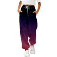 thumbnail image 1 of KAUOD Teen Kids Fleece Sweatpants Cute Gradient Color Wide Leg Baggy Joggers Pants Boys Girls Ribbed Cuffs Loose Sport Pants, 1 of 5