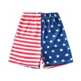 thumbnail image 1 of KAUOD Toddler 4th of July Shorts Boys Girls American flag Shorts Casual Elastic Waist Unisex Summer Sports Shorts, 1 of 7