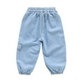 thumbnail image 1 of KAUOD Toddler Baby Boys Jeans Vintage Elastic Waist Harem Denim Pants Straight Pull on Fall Casual Denim Trousers with Pockets, 1 of 7