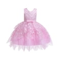 thumbnail image 1 of KAUOD Toddler Baby Girls Wedding Sequins Dress Ruffles Lace Tulle Sleeveless Formal Dresses for Birthday Party Glitter Skirts, 1 of 6