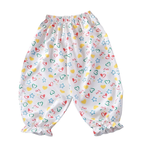 KAUOD Toddler Boys Girls Heart Print Bloomers Lightweight Soft Casual Harem Pants Elastic Joggers Sweatpants Unisex