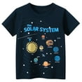 thumbnail image 1 of KAUOD Toddler Boys Girls Short Sleeve T-Shirt | Kids Graphic Tee | Planets Print | Crewneck Cotton Summer Tops | Casual TShirt, 1 of 5