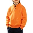 thumbnail image 1 of KAUOD Toddler Boys Quarter Button Sweatshirt Casual Baggy Long Sleeve Pullover Jacket Trendy Cute Loose Fit Sweaters Preppy Clothes, 1 of 5