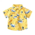 thumbnail image 1 of KAUOD Toddler Boys Shirts Short Sleeve Plaid Button Down Shirts Summer Hawaii Beach Shirt Clothes with Pocket 18M-5T, 1 of 4