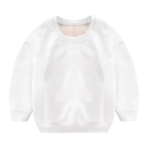KAUOD Toddler Cotton Crew Neck Sweatshirts Long Sleeve Cute Plain Casual Pullover Tops Baby Boys Lightweight Sweatshirts