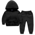 thumbnail image 1 of KAUOD Toddler Cotton Jogging Set 2 Piece Pullover Hoodies Sweatpants Outfits Baby Boys Plain Soft Sweatshirts Clothes, 1 of 9