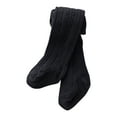 thumbnail image 1 of KAUOD Toddler Girls Cable Knit Stocking Tights Fleece Warm Footed Pantyhose Leggings Kids Stretchy Ballet Dance Tights, 1 of 5