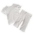 thumbnail image 1 of KAUOD Toddler Girls Polka Dot Summer Outfits Soft Short Sleeve Shirt Pants Set Lightweight Trendy Casual Comfy Clothes, 1 of 5
