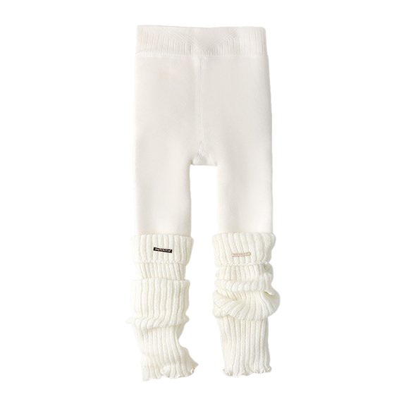 KAUOD Toddler Girls Thermal Leggings Fleece Thick Winter Tights Kids Stretchy Soft School Dance Casual Leggings Bottom