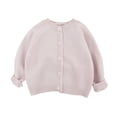 thumbnail image 1 of KAUOD Toddler Knit Cardigan Long Sleeve Button Front Sweaters Clothes Plain Soft Cotton Fall Casual Coats Sweater for Kids, 1 of 6