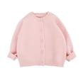 thumbnail image 1 of KAUOD Toddler Knit Cardigan Long Sleeve Button Front Sweaters Clothes Plain Soft Cotton Fall Casual Coats Sweater for Kids, 1 of 5