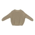 thumbnail image 1 of KAUOD Toddler Knit Sweater Plain Long Sleeve Pullover Sweater Clothes Baby Boys Girls Crew Neck Soft Ribbed Crochet Tops, 1 of 4