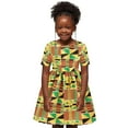 thumbnail image 1 of KAUOD Toddler Little Girls African Dresses, Girl Ethnic Boho Print 𝗦tyle Round Neck A-Line Dress Dashiki Ankara Outfit, 1 of 8