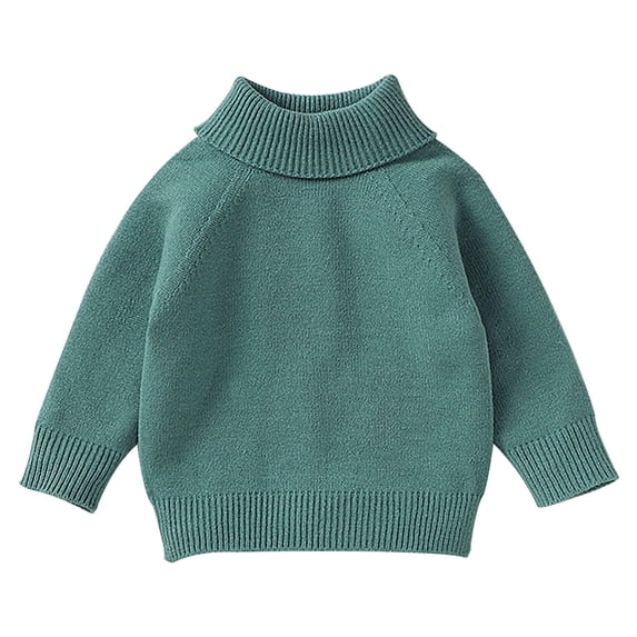 KAUOD Toddler Pullover Sweater Ribbed Knit Cotton Crew Neck Sweater Baby Girls Soft Plain Long Sleeve Tops Clothes