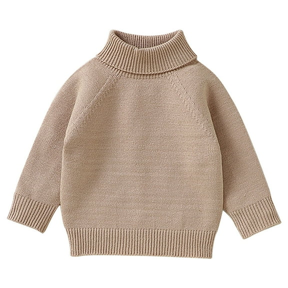 KAUOD Toddler Pullover Sweater Ribbed Knit Cotton Crew Neck Sweater Baby Girls Soft Plain Long Sleeve Tops Clothes