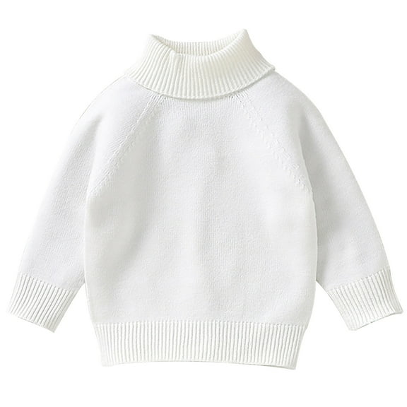 KAUOD Toddler Pullover Sweater Ribbed Knit Cotton Crew Neck Sweater Baby Girls Soft Plain Long Sleeve Tops Clothes