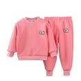 thumbnail image 1 of KAUOD Toddler Ribbed Tops Pants Outfits 2pc Fall Pullover Sweater Joggers Sweatpants Sets Baby Boys Warm Fleece Clothes, 1 of 4
