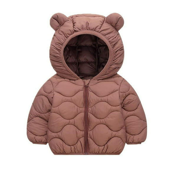 KAUOD Toddler Zip up Hooded Puffer Jackets Baby Boys Girls Lightweight Winter Outwear Kids Thick Warm Quilted Down Coats