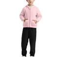 thumbnail image 1 of KAUOD Toddler Zip up Hoodie Joggers Pants Sets 2pc Soft Cotton Fall Hooded Sweatshirts Sweatpants Fall Lightweight Outfits, 1 of 8