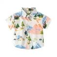 thumbnail image 1 of KAUOD Western Baby Boy Clothes Button Down Short Sleeve Shirts Country Cowboy Dress Shirt Tops Summer Vintage Clothes, 1 of 4