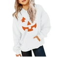 thumbnail image 1 of KAUOD Youth Cotton Pumpkin Hoodies Thick Warm Fleece Halloween Pullover Hoodie Sweatshirts Teen Kids Girls Oversized Tops, 1 of 8