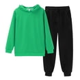thumbnail image 1 of KAUOD Youth Kids Cotton Hoodies Set 2 Piece Loose Fit Pullover Sweatshirts Joggers Pants Outfits Boys Girls Sweatpants Clothes, 1 of 9