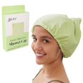 thumbnail image 1 of KAV Luxury Triple Layer Shower Caps - Green, 1 of 7