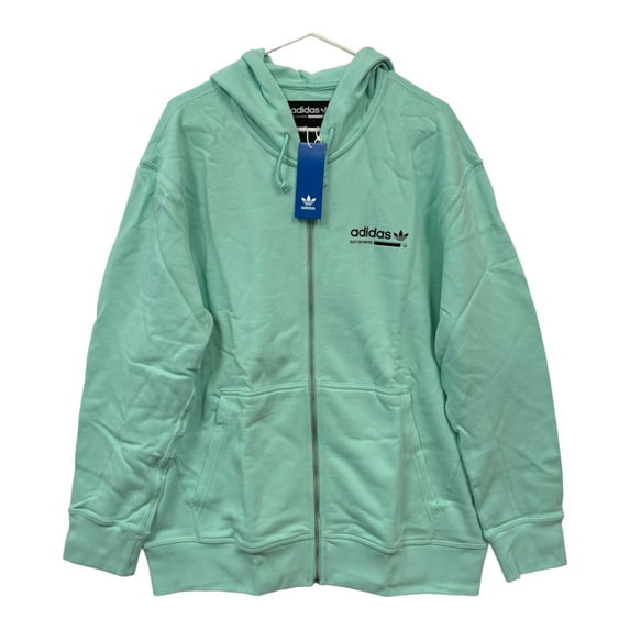 Adidas Men's Kaval Fuill-Zip Hoodie Mint Green Size Large (DH4983)