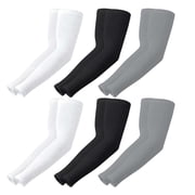 KAVAVO 6 Pairs Cooling Arm Sleeves, Ice Silk UV Sun Protection for Adults, Breathable Sleeves for Driving, Cycling, Fishing and Golf