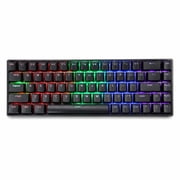 KAVLORN 60% Mechanical Gaming Keyboard, 61/68 Keys Hot Swappable Compact Keyboard, RGB Backlit Wired Keyboard with Red or Blue Switches for PC Gamer