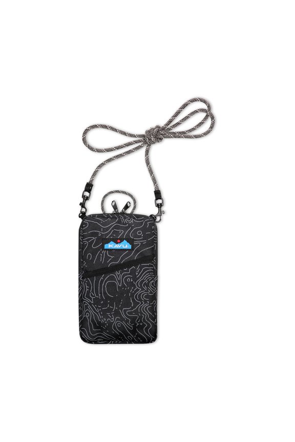 Essential Case Zip Crossbody Wallet with Rope Strap, Black Topo Y101