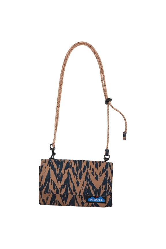 Islamorada Crossbody Bi Fold Wallet with Rope Strap - Chevron Shore Y101